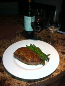 New York Strip Steak and Asparagus